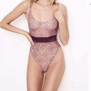 Victoria’s Secret Embroidered lace sheer teddy M